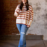 Simple With Stripes Crew Neck