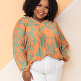 Peach Blossom Floral Top