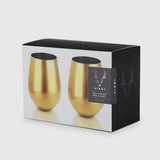 Belmont™ Gold-Plated Stemless
Wine Glasses Set