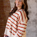 Simple With Stripes Crew Neck