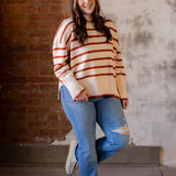 Simple With Stripes Crew Neck