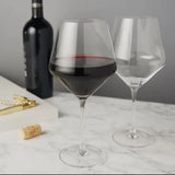 Raye™ Angled Crystal Burgundy Glass Set